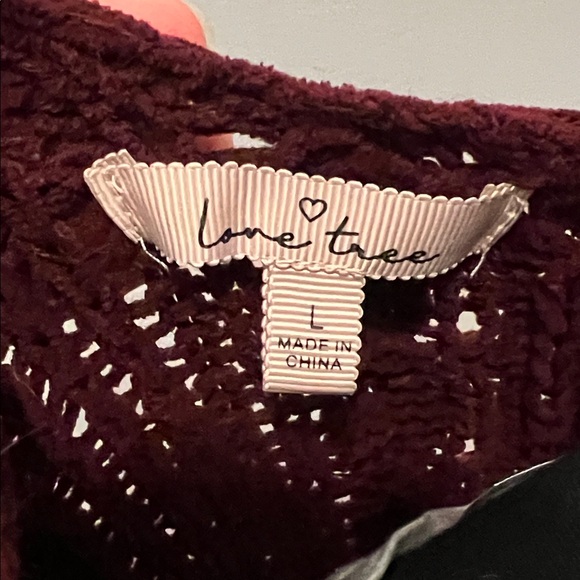 Love Tree Deep Burgundy Cardigan Sweater Stitch Fix - Picture 2 of 6